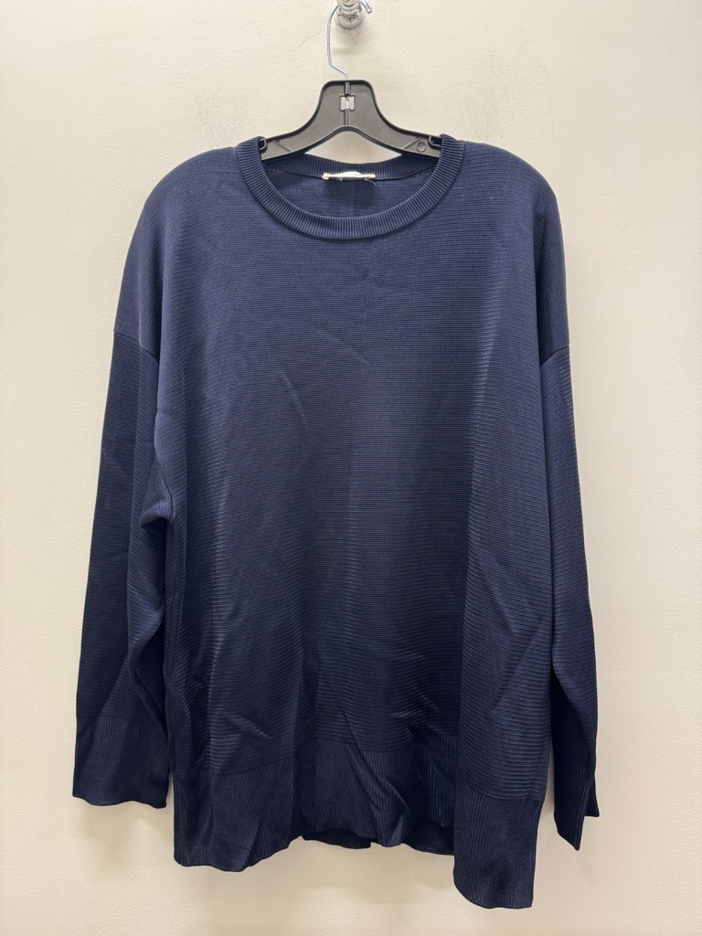 Navy The Row Long-Sleeve Crewneck Shirt Size M